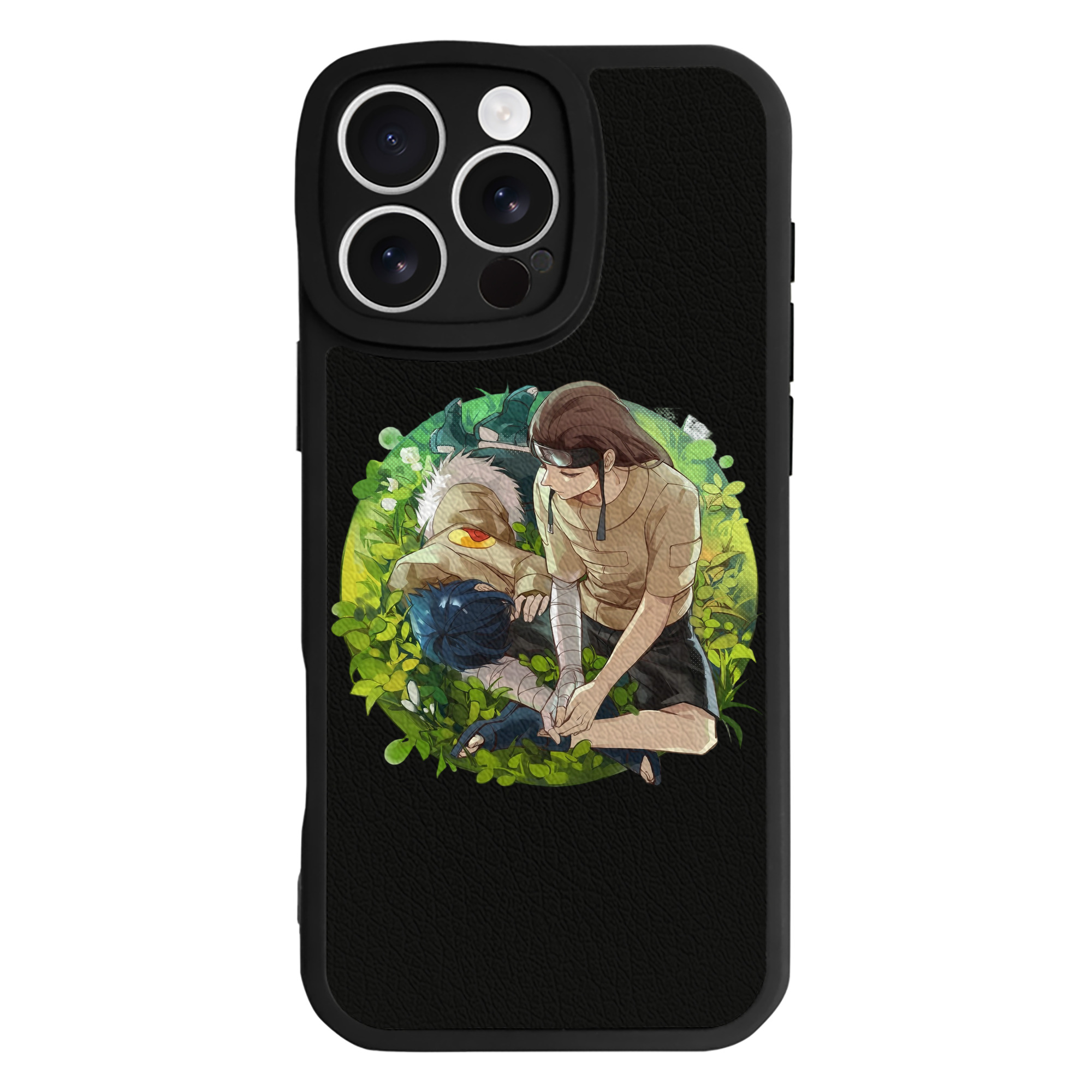 （画像用） NARUTO -ナルト- 日向ネジ Hyūga Neji 【iPhone 16シリーズ対応】シリコンスマホケース（レザー調） 材質：シリコン